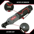 Hyper Tough 12V Max* LithiumIon Cordless 3/8Inch Ratchet with 1.5Ah