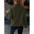 thumbnail image 3 of Women's Faux Jacket Fashion Autumn Long Sleeve Front Opening Cropped Coat, 3 of 5