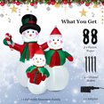 thumbnail image 4 of Costway 6.5FT Inflatable Snowman Family, Blowup Christmas Decoration with LED Lights, 4 of 8