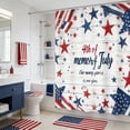 thumbnail image 5 of Tuvgenk Plastic Shower Curtain 70.86x35.43in Multicolor Patriotic Bathroom Curtain Washable Hooks Decor Soft, 5 of 6