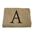 thumbnail image 5 of Beige Initial Hand Towel for Bathroom - Monogrammed Luxury Hotel Quality Decorative Towel - GOTS Organic Certified - Set of 2 Brown Letter P, 5 of 7