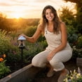 thumbnail image 5 of Whimsical Mushroom Cottage Solar Garden Stake Light, Weatherproof Resin Fairy House LED Pathway Light for Outdoor Yard Flower Bed Decor, 5 of 5