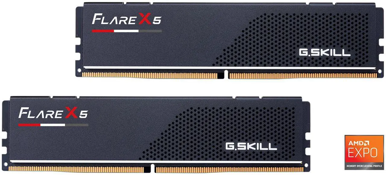 G.SKILL Flare X5 32GB (2 x 16GB) 288-Pin PC RAM DDR5 6000 (PC5 48000) Desktop Memory Model F5-6000J3038F16GH2-FX5