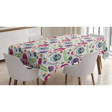 Ambesonne Abstract Art Tablecloth Rectangular Table Cover, Flower Branch, 60"x84", Multicolor