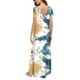 thumbnail image 3 of Puntoco Vestido De Manga Corta Con Cuello En V, Vestido Largo Hasta El Suelo De Verano Para Mujer, Vestido Largo Informal Suelto Con Bolsillos, Abertura De Manga Corta, Blanco Xxxl, 3 of 5