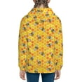thumbnail image 6 of Pofeuu Honeycombs Print Teenage Zipper Hoodie Sweatshirts Hooded Casual Jackets With Pocket For Boys Girls-Small, 6 of 6