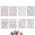 thumbnail image 1 of Pegatinas para decoración de uñas del 4 de julio, pegatinas patrióticas para uñas con bandera del Día de la Independencia, diseño autoadhesivo 3D para decoración de uñas del Día de los Caídos, 1 of 5