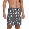 thumbnail image 2 of Kdxio Lovely Penguin Print Mens Sleep Shorts Bottoms Soft Comfy Pajama Wear Pants with Drawstring Pockets, 2 of 7