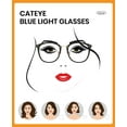 thumbnail image 4 of Cyxus Blue Light Glasses For Women Light TR90 Blue Light Blocking Eyeglasses Round Cat Eyes Computer Eyewear Anti Eye Strain Glasses（Matte Black）, 4 of 9