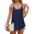 thumbnail image 3 of NFTOEIULA Women Scoop Neck Multi-Straps Sleeveless Hollow Out Curved Hem Tank Top, 3 of 7