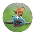 thumbnail image 1 of Fotbe Butterfly Landing On Head Dumpy Frog Pattern Christmas Tree Skirt, Tree Skirts Plush Christmas Decorations, Christmas Tree Skirts Xmas Decorations Holiday Party Decor-30", 1 of 6