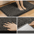 thumbnail image 3 of Sortora Chenille Bathroom Rug, Dark Gray Fluffy Bath Mat, 1.1" High Pile, Non Slip TPR Backing, Extra Thick Absorbent Bathroom Floor Mat, 24"x 47", 3 of 7