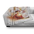 thumbnail image 3 of Bowling Party Soft Flannel Fleece Throw Blanket, Abstract Colorful Ball Crashing into Vivid Skittles Display, Cozy Plush for Indoor and Outdoor Use, 60" x 80", Red Orange White, by Ambesonne, 3 of 6