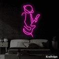 thumbnail image 2 of Craftnamesign Guitarist Neon LED Sign, Musician Gifts, Men Cave Decor, 2 of 4