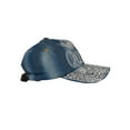 thumbnail image 4 of Womens Queen w/ Crown Stones Distressed Baseball Cap - Light Denim, 4 of 4