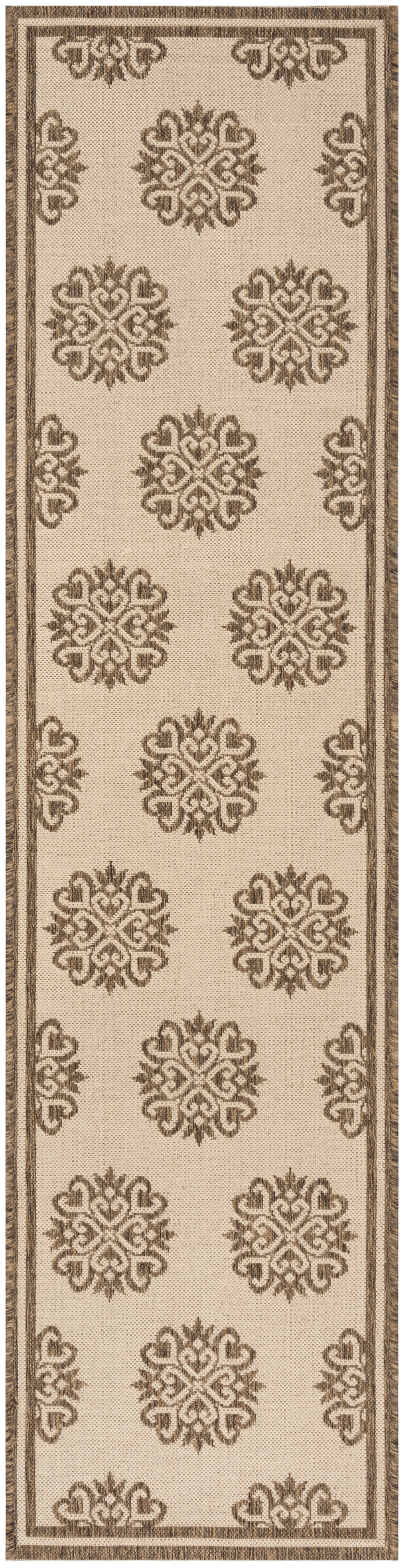 SAFAVIEH Outdoor LND181A Linden Collection Cream / Beige Rug