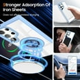 thumbnail image 3 of Allytech Crystal Clear Case for Samsung Galaxy S23 Ultra with 360° Rotatable Ring Holder Kickstand, [Compatible with MagSafe] Soft Bumper + Hard PC Hybrid Protective [Non-Yellowing] Case, Blue, 3 of 7