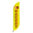 thumbnail image 2 of Bakery Feather Flag(11.5feetX2.5feet) by DreamController | Outdoor Business Advertising Tall Flag | Weather-Resistant Knitted Swooper Flag | Made in USA | HD Print (Flag Only), 2 of 6