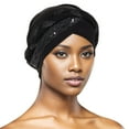 thumbnail image 2 of Fgnfyis Ethnic Bohemian Floral Pleated Turban Headwrap Bandana Headwear for Women C One Size, 2 of 4
