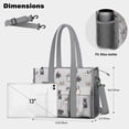 thumbnail image 5 of Teacher Tote Bag,Boston Terrier Teacher Utility Tote Bag,Large Work Tote Bags for Women with Multiple Pockets,Top Zipper Closure,13.8x10.6x6.7 Inch, 5 of 5