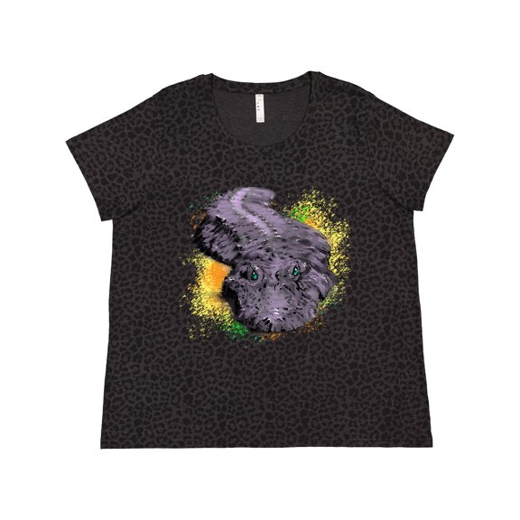 Inktastic Colorful Lurking Gator Women's Plus Size T-Shirt