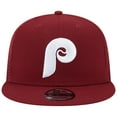 thumbnail image 2 of Men's New Era Burgundy Philadelphia Phillies Cooperstown Collection Team Color Trucker 9FIFTY Snapback Hat, 2 of 6