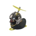 thumbnail image 2 of Pato Decorativo Negro Con Casco Cromado Plateado, 2 of 4