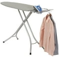 thumbnail image 6 of Household Essentials Wide Top Ironing Board, 4-Legs, Steel Top Ironing Board with Fixed Iron Rest, Fiber Pad, Scorch and Stain Resistant, Silver Frame and Silicone-Coated Cotton Cover, 6 of 7