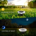 thumbnail image 4 of Luces solares de tierra, 8 luces LED de jardín, luces de disco, iluminación de paisaje al aire libre en el suelo para césped, patio, camino, patio, cubierta, pasarela, paquete de 4 Ormromra XM062-2, 4 of 8