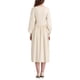 thumbnail image 3 of Vestido de suéter A-Line para mujer INSPIRE CHIC 2025, con cuello en V, manga larga, tejido acanalado, color beige, 3 of 5