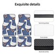 thumbnail image 4 of LAKIMCT Hand Drawn Cute Goose Car Mats, Neoprene Front Rear Floor Mats for Cars, Waterproof Anti-Slip Car Floor Mats Full Set, Universal(4 Pcs), 4 of 6