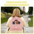 thumbnail image 6 of Cat Backpack Carrier, Large Space & Breathable, Pet Hiking Travel Backpack for Cats Pink, 6 of 7