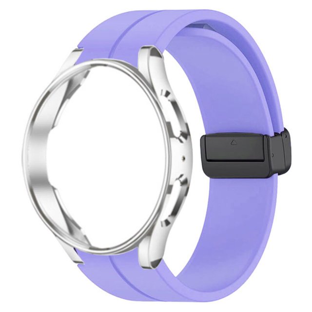 Correa de silicona Original y funda para Samsung Watch 4/5, 40, 44mm, 5 Pro, 45mm, hebilla magnética, Galaxy Watch 4 Classic, 42, 46mm
