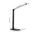 thumbnail image 3 of Protección para los ojos Lámpara de escritorio LED Multifuncional Aluminio plegable táctil Regulable Luz de lectura para estudiantes Enchufe en 3 niveles Monstrate LF0210-05B, 3 of 7