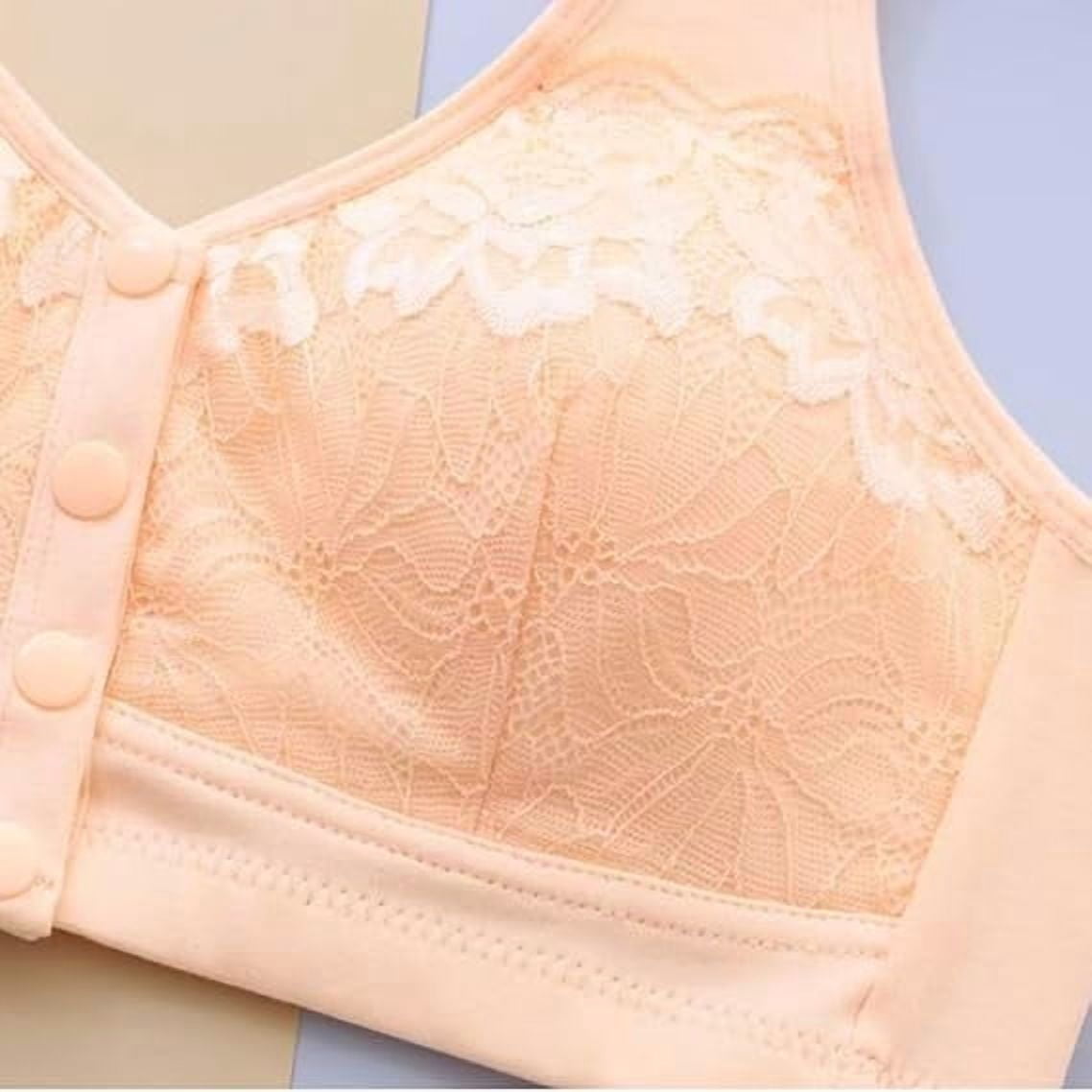 Jessmate Bra for Seniors, Emmabra Comfortable Front Button Wireless Shaping Bra, Push up Adjustable Wireless Bras