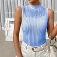 thumbnail image 2 of cfhntfmh Summer Tank Tops for Women Sleeveless Mock Neck Ribbed Knit Tight Shirts Summer Going out Party Tanks Blouse, 2 of 4