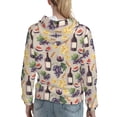 thumbnail image 7 of Daiia Watercolor Bottles And Glasses Pattern Women's Fashion Hoodies & Sweatshirts with Kangaroo Pocket Hooded Sweatshirt with Eye-catching Drawstrings-XX-Large, 7 of 7