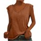 thumbnail image 2 of Fiudx Liquidación de Ofertas Flash Blusas de Manga Casquillo de Color Sólido para Mujer Camisetas Sin Mangas Básicas de Ajuste Holgado Informal, 2 of 7