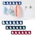 thumbnail image 4 of Inteprter 6 uds./fila gancho montado en la pared plástico autoadhesivo sala de estar baño colgar ropa percha recortable sin perforaciones Almacenamiento y organización del hogar Rojo Inteprter HA064389-03B, 4 of 6