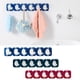 thumbnail image 4 of Inteprter 6 uds./fila gancho montado en la pared plástico autoadhesivo sala de estar baño colgar ropa percha recortable sin perforaciones Almacenamiento y organización del hogar Rojo Inteprter HA064389-03B, 4 of 6