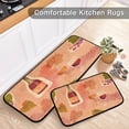 thumbnail image 5 of SKYSONIC Glasses Bottle Wine Retro Kitchen Rugs Set of 2, Watercolor Vintage Floor Runner Area Rug Washable Carpet Mat Perfect for Living Room Bedroom Entryway, 5 of 7