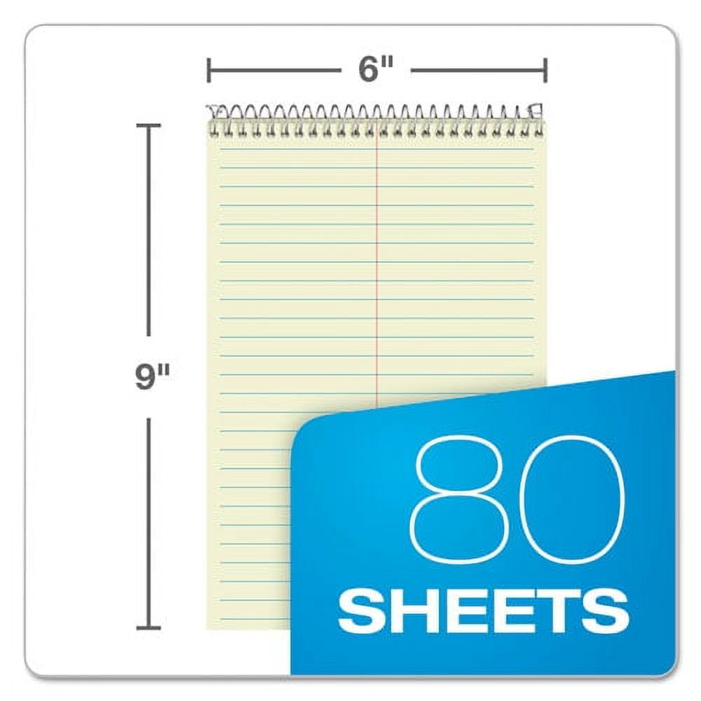 Steno Pads, Gregg Rule, Green Cover, 80 Green-Tint 6 X 9 Sheets, 6/pack | Bundle of 10 Packs