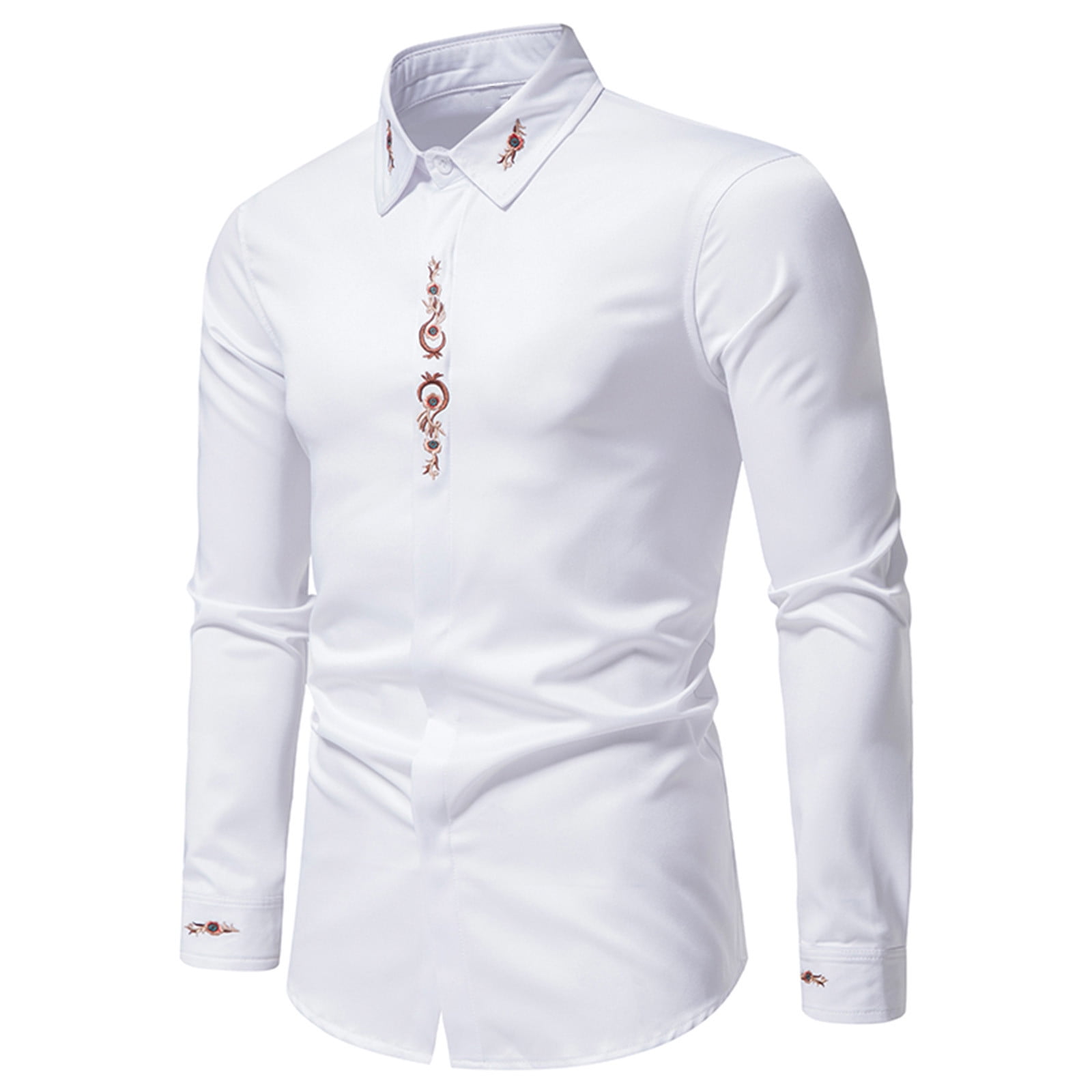 SHENGXINY 2022 Hot Sale New Fashion Long Sleeve Shirt Men Slim fit