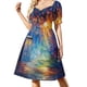 thumbnail image 2 of Vestido morado de manga corta con luz de luna y caja de Ph.D., vestido elegante de fiesta de noche y lujo para celebridades., 2 of 7