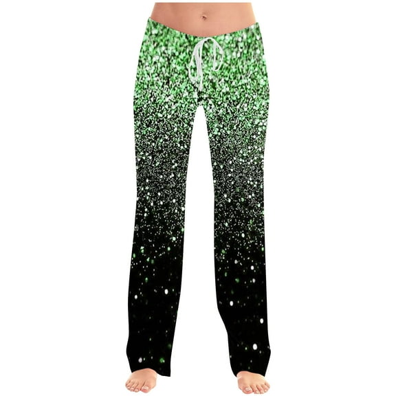 Runfenguu Work Pants Women, Lightweight Sweatpants Women Women Printed Elastic Waistband Drawstring Pocket Pants