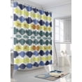 thumbnail image 3 of Modernism Shower Curtain Set ，Waterproof Fabric Shower Curtains Yellow Blue Color Block Pattern Shower Curtains for Bathroom,Bathroom Decor 72"x84", 3 of 6