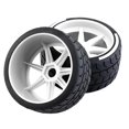 thumbnail image 4 of Labymos 4-Piece White 17mm RC Car Wheel Set with Rubber Tires for Remote Control Vehicles, 4 of 7