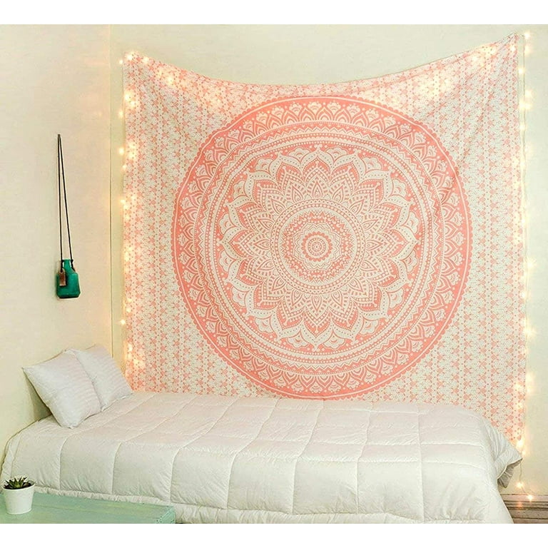 UMMH Grey Mandala Tapestry Bedroom Aesthetic - Indie Wall Tapestry