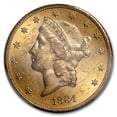 thumbnail image 2 of 1884-S $20 Liberty Gold Double Eagle MS-62 PCGS, 2 of 3
