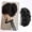 Black, variant on Women's Clip-In Synthetic Ponytail Wig with Bun and Braids for Everyday and Holiday Parties